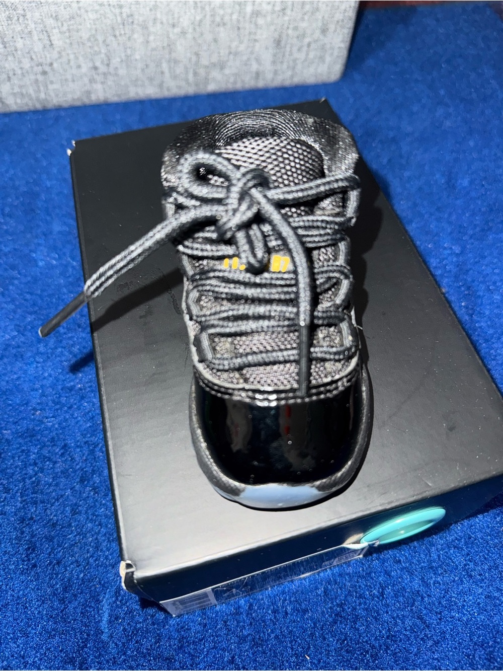 Jordan Toddler Black Patent High-Top Sneakers